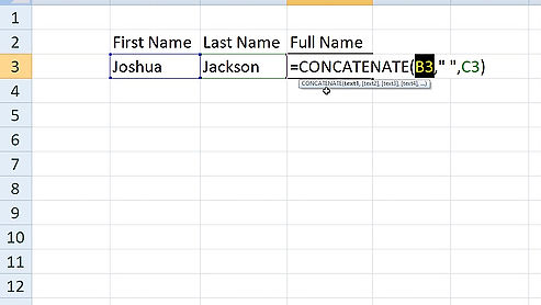  Excel - Concatenate Function
